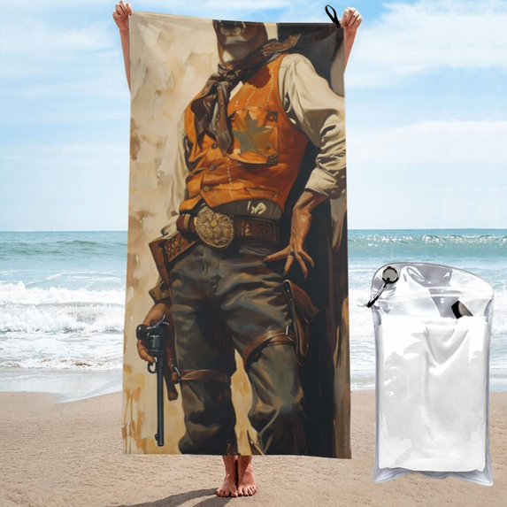 Balery Vintage Style Elk Print Towels - Luxurious Jumbo Bath Sheet - Highly Absorbent and Quick Dry Extra Large Bath Towel - Super Soft Hotel Quality Towel-31.5"x63"