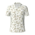 thumbnail image 1 of Balery Vintage Stylized White Color Printed Men’s Short Sleeve Polo Shirt, Midweight Men's Shirt,Golf Polo shirts -X-Large, 1 of 8