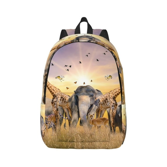Balery Vintage Wildlife Protection Vintage Canvas Backpack for Men and Women - Large Capacity, Durable Travel Laptop Bag for School, Work, Hiking, and Outdoor Activities