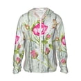 thumbnail image 1 of Balery Vintage Wood Background with Floral Men's Women's UPF 50+ Sun Protection Lightweight Hoodie Performance Long Sleeve Shirt for Fishing Running-3X-Large, 1 of 9