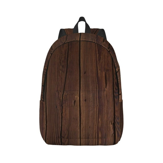 Balery Vintage Wood Vintage Canvas Backpack for Men and Women - Large Capacity, Durable Travel Laptop Bag for School, Work, Hiking, and Outdoor Activities