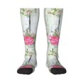 thumbnail image 1 of Balery Vintage Wood With Floral Fun Novelty Socks Men'S Women'S Crew Socks Funny Crazy Novelty Socks Quirky And Cool Socks, 1 of 9