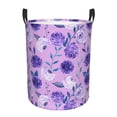 thumbnail image 1 of Balery Violet Round Laundry Basket with Handles Waterproof Freestanding Laundry Hamper for Clothes Toys in the Dorm and Family-, 1 of 8