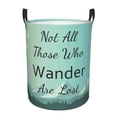 thumbnail image 1 of Balery Not All Those Who Wander Are Lost1 Round Laundry Basket with Handles Waterproof Freestanding Laundry Hamper for Clothes Toys in the Dorm and Family-, 1 of 8