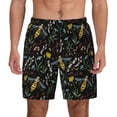 thumbnail image 1 of Balery Wasp and Florals Mens Swim Trunks Swim Shorts for Men Quick Dry Inseam Beach Shorts with Compression Liner Pocket-XX-Large, 1 of 9