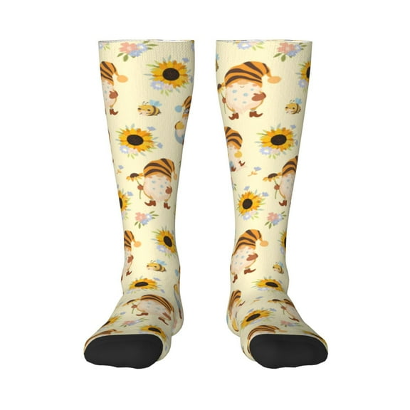Balery Watercolor Bee Honey Honeycomb Bee Fun Novelty Socks Men'S Women'S Crew Socks Funny Crazy Novelty Socks Quirky And Cool Socks