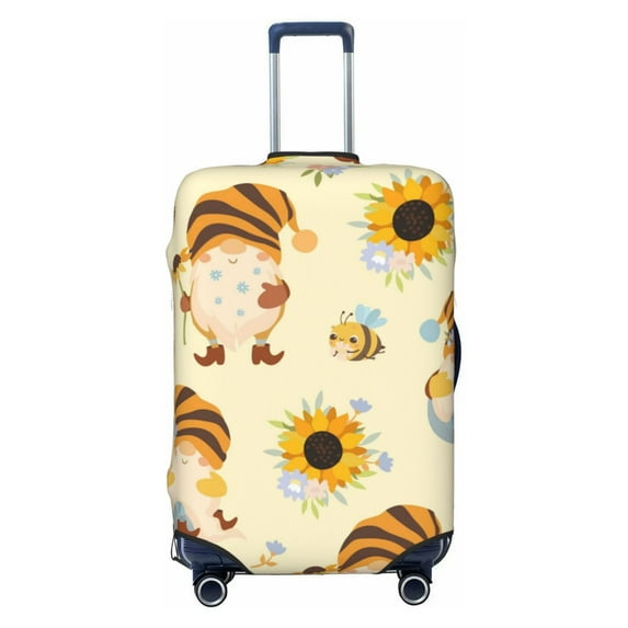 Balery Watercolor Bee Honey Honeycomb Bee Luggage Cover Protector, Scratch And Dirt Resistant, Fits 18-32 Inch Luggage - Small