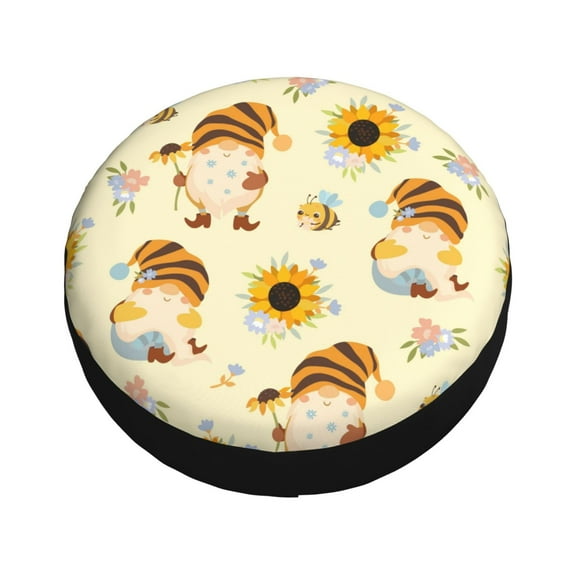 Balery Watercolor Bee Honey Honeycomb Bee Tire Covers - Tough Tire Wheel Protector for Truck, SUV, Trailer, Camper, RV -15 inch