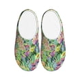 thumbnail image 1 of Balery Watercolor Blooming Cactus Pattern Women's Fuzzy Memory Foam Slippers Fluffy Winter House Shoes Indoor and Outdoor-46/47, 1 of 7