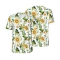thumbnail image 1 of Balery Watercolor Bright Sunflowers Baseball Jersey for Men Casual Button Down Shirts Short Sleeve Active Team Sports Uniform-Medium, 1 of 9