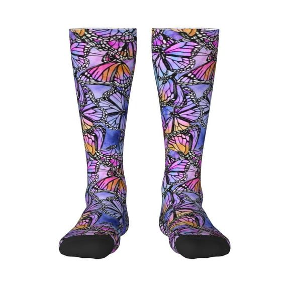 Balery Watercolor Butterflies Fun Novelty Socks Men'S Women'S Crew Socks Funny Crazy Novelty Socks Quirky And Cool Socks