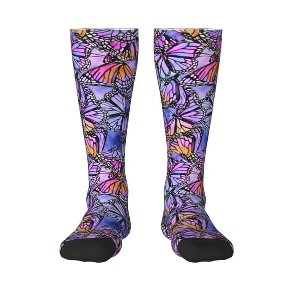 Balery Watercolor Butterflies Fun Novelty Socks Men'S Women'S Crew Socks Funny Crazy Novelty Socks Quirky And Cool Socks