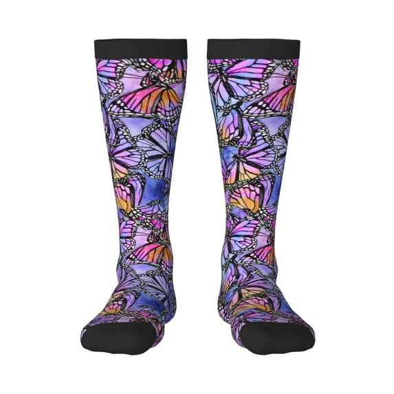 Balery Watercolor Butterflies Fun Novelty Socks Men'S Women'S Crew Socks Funny Crazy Novelty Socks Quirky And Cool Socks