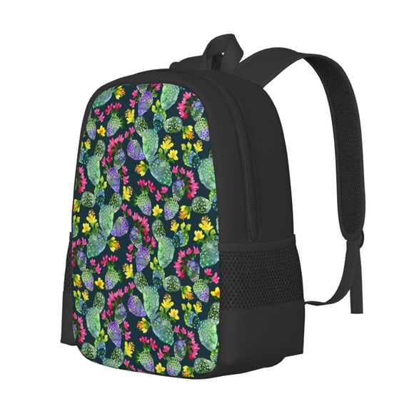 Balery Watercolor Cactuses Backpack for Men and Women - Durable 600D Oxford Cloth -Large Capacity, Water-Resistant School, Travel, and Hiking Bag