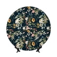 thumbnail image 1 of Balery Watercolor Floral Print Bone China Decorative Plate Ceramic Dinner Plates Art Crafts with Display Stand-7in, 1 of 6