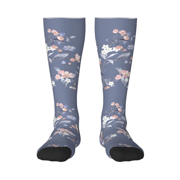Balery Watercolor Flowers Butterfly Fun Novelty Socks Men'S Women'S Crew Socks Funny Crazy Novelty Socks Quirky And Cool Socks