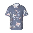 thumbnail image 1 of Balery Watercolor Flowers Butterfly Print Men's Hawaiian Shirts Short Sleeve Beach Shirt Relaxed Fit Vacation Button Down Shirts-XX-Large, 1 of 9