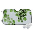 thumbnail image 1 of Balery Watercolor Green Leaves Windshield Sun Shade, Car Front Window Sunshade Cover ,Automotive Interior Portected Blocks Uv Rays For Car Pickup Truck Suv Accessories- Medium, 1 of 7