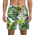 thumbnail image 1 of Balery Watercolor Green Tropical Mens Swim Trunks Swim Shorts for Men Quick Dry Inseam Beach Shorts with Compression Liner Pocket-X-Large, 1 of 9