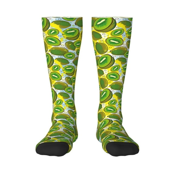 Balery Watercolor Kiwi Fruits Summer Fun Novelty Socks Men'S Women'S Crew Socks Funny Crazy Novelty Socks Quirky And Cool Socks