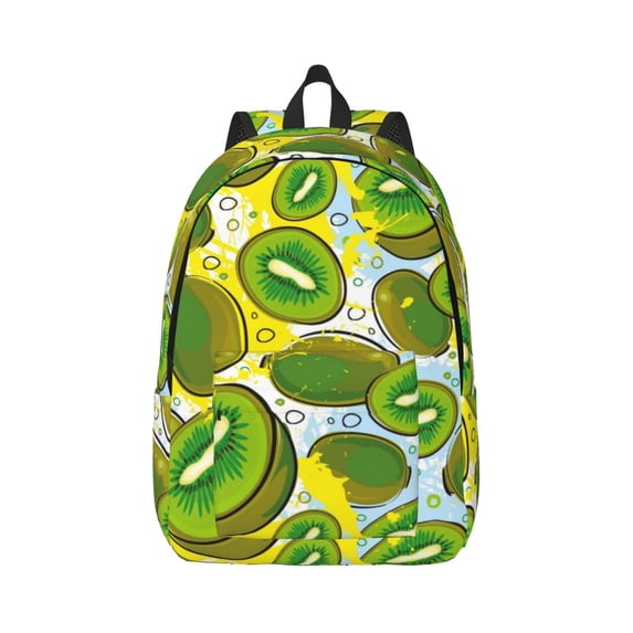 Balery Watercolor Kiwi Fruits Summer Vintage Canvas Backpack for Men and Women - Large Capacity, Durable Travel Laptop Bag for School, Work, Hiking, and Outdoor Activities
