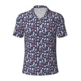 thumbnail image 1 of Balery Watercolor Marine Animals Printed Men’s Short Sleeve Polo Shirt, Midweight Men's Shirt,Golf Polo shirts -3X-Large, 1 of 8