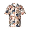 thumbnail image 1 of Balery Watercolor Plants Print Men's Hawaiian Shirts Short Sleeve Beach Shirt Relaxed Fit Vacation Button Down Shirts-Small, 1 of 9