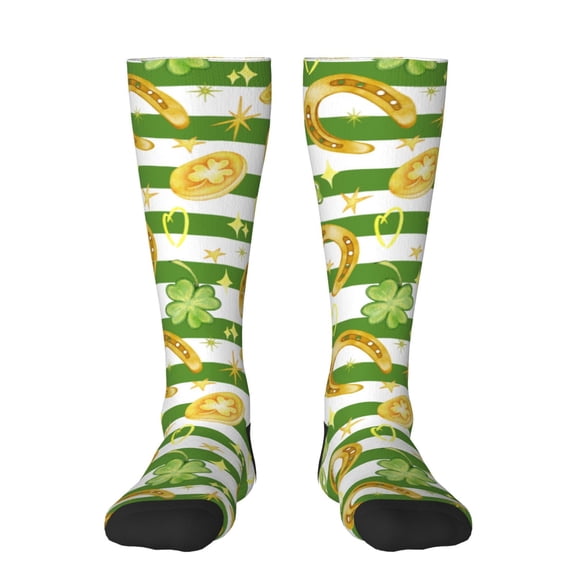 Balery Watercolor St Patrick Day Fun Novelty Socks Men'S Women'S Crew Socks Funny Crazy Novelty Socks Quirky And Cool Socks