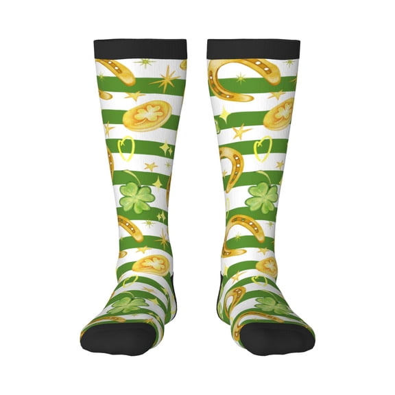 Balery Watercolor St Patrick Day Fun Novelty Socks Men'S Women'S Crew Socks Funny Crazy Novelty Socks Quirky And Cool Socks