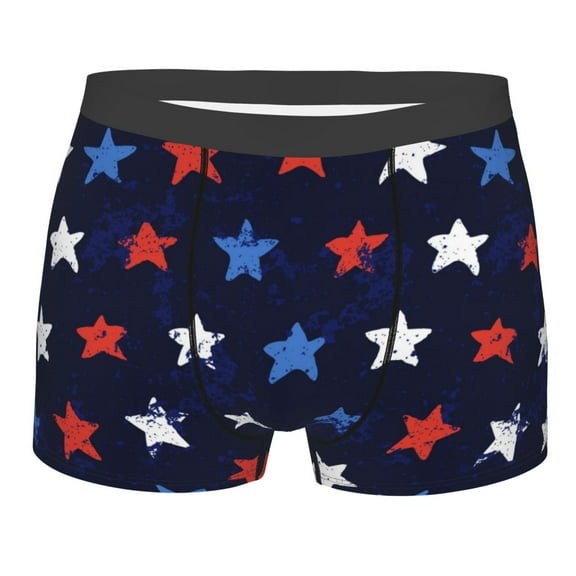 Balery Watercolor Stars1 Men's Boxer Briefs, Soft and Breathable Cotton Underwear with nylon Waistband-X-Large