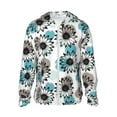 thumbnail image 1 of Balery Watercolor Sunflower Men's Women's UPF 50+ Sun Protection Lightweight Hoodie Performance Long Sleeve Shirt for Fishing Running-X-Large, 1 of 9