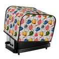 thumbnail image 1 of Balery Watercolor Teapots Pattern Oven Cover Kitchen Bread Machine Protector, 4 Slice Toaster Cover for Home, Anti Dust Fingerprint Coaster Cover, 1 of 7