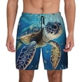 thumbnail image 1 of Balery Watercolor Turtle Mens Swim Trunks Swim Shorts for Men Quick Dry Inseam Beach Shorts with Compression Liner Pocket-Medium, 1 of 9