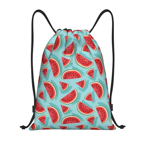 Balery Watermelon Pattern Drawstring Backpack Bag Sport Gym Sackpack Cinch Bags Pattern Drawstring Backpack Bag Sport Gym Sackpack Cinch Bags -Small