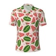 thumbnail image 1 of Balery Watermelon Printed Men’s Short Sleeve Polo Shirt, Midweight Men's Shirt,Golf Polo shirts -Large, 1 of 8