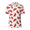thumbnail image 1 of Balery Watermelon Printed Men’s Short Sleeve Polo Shirt, Midweight Men's Shirt,Golf Polo shirts -Large, 1 of 9