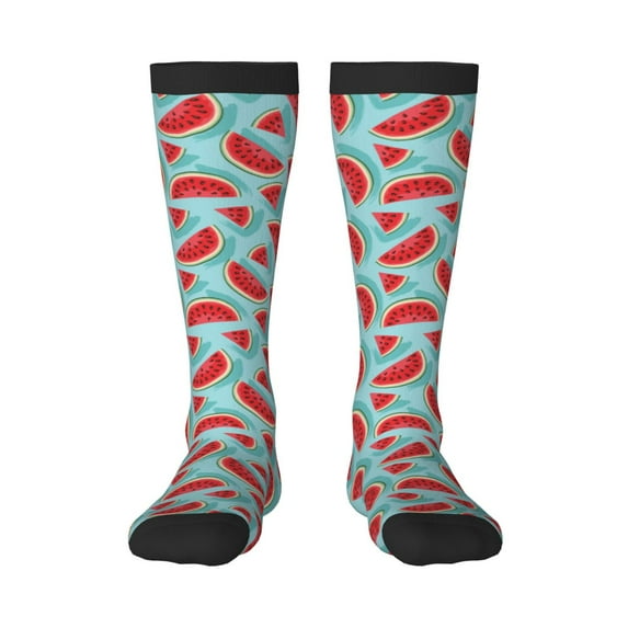 Balery Watermelon Printed Novelty Socks Men's Women's Crew Socks Sports Socks Knee High Socks Cotton Socks Quirky and Cool Socks