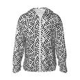 thumbnail image 1 of Balery Weave Geometric Men's Women's UPF 50+ Sun Protection Lightweight Hoodie Performance Long Sleeve Shirt for Fishing Running-3X-Large, 1 of 9