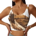 thumbnail image 1 of Balery Western Cowboy Countryside Pattern Racerback Sports Bras for Women - Padded Seamless High Impact Support for Yoga Gym Workout Fitness-X-Large, 1 of 8