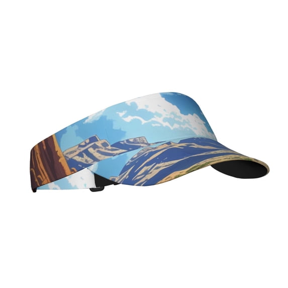 Balery Western Desert Cactus Sport Wear Athletic Visor Sun Sports Visor Hat Visor Adjustable Cap for Women and Men (One Size)