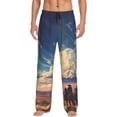 thumbnail image 1 of Balery Western Desert Cloud Cowboy print Men's Pajama Pants,Ultra Lightweight Pjs,Lounge Pant-Medium, 1 of 9