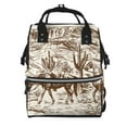 thumbnail image 1 of Balery Western Desert Cowboys2 Mummy Backpack - Waterproof Twill Canvas, Large Capacity Diaper Bag with Multiple Pockets and Adjustable Straps, 1 of 6