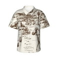 thumbnail image 1 of Balery Western Desert Cowboys3 Print Men's Hawaiian Shirts Short Sleeve Beach Shirt Relaxed Fit Vacation Button Down Shirts-Small, 1 of 9