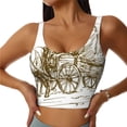 thumbnail image 1 of Balery Western Scenery With Old Wagon Pattern Racerback Sports Bras for Women - Padded Seamless High Impact Support for Yoga Gym Workout Fitness-XX-Large, 1 of 8