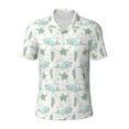 thumbnail image 1 of Balery Whale And Turtle Printed Men’s Short Sleeve Polo Shirt, Midweight Men's Shirt,Golf Polo shirts -3X-Large, 1 of 9