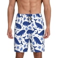 thumbnail image 1 of Balery Whale Men's Cotton Knit Pajama Shorts Waistband & Pockets,Short Pajama Pants-XX-Large, 1 of 8