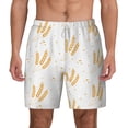 thumbnail image 1 of Balery Wheat Mens Swim Trunks Swim Shorts for Men Quick Dry Inseam Beach Shorts with Compression Liner Pocket-Small, 1 of 9