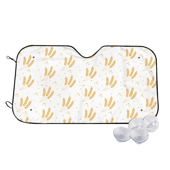 Balery Wheat Print Car Windshield Sun Shade,Windshield Sunshade for Car Pickup Truck SUV Accessories-