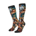 thumbnail image 1 of Balery Whimsical Animal Spiral Printed Novelty Socks Men's Women's Crew Socks Sports Socks Knee High Socks Cotton Socks Quirky and Cool Socks, 1 of 9