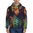 Balery Whimsical Dragon Color Cool Pattern Mens Hoodie Kangaroo Pocket